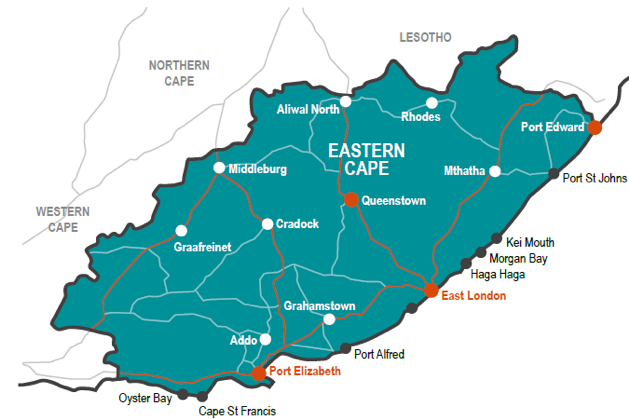 Eastern Cape map